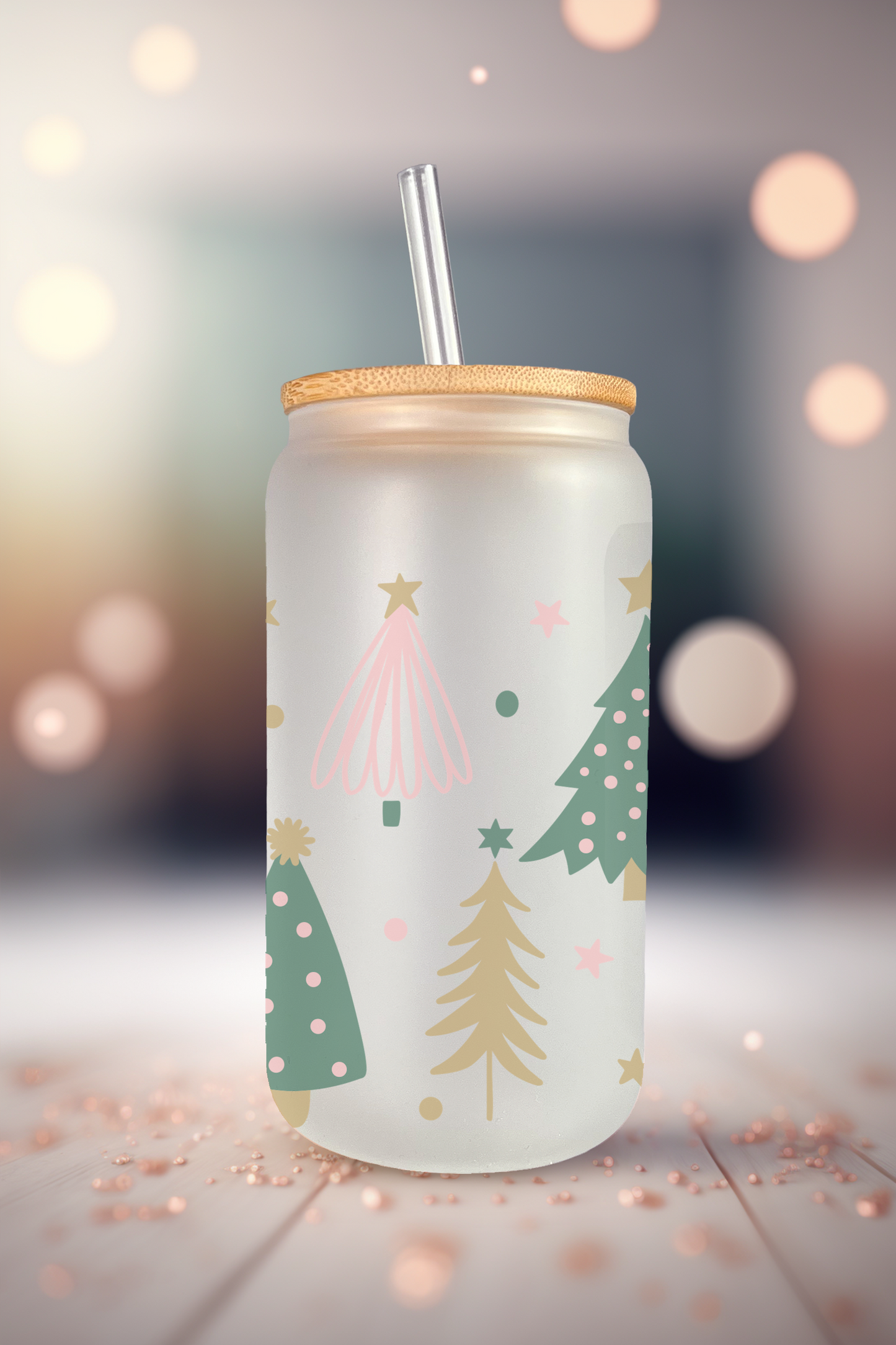 Christmas Tree Can Glass- Wholesale