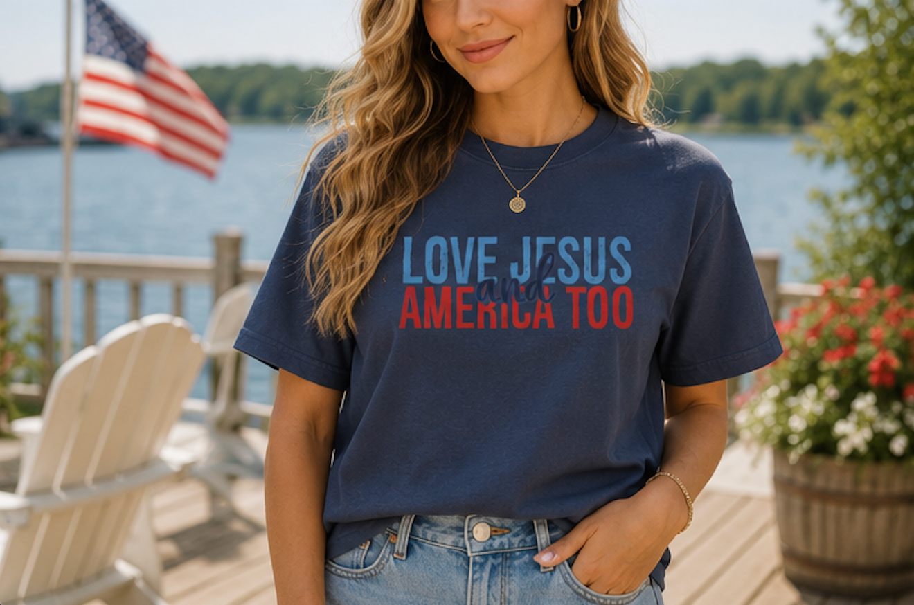 Loves Jesus and America Too T-shirt