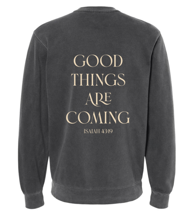 Good Things Are Coming Crewneck- wholesale