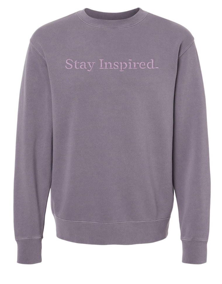Stay Inspired Embroidered Crewneck - wholesale