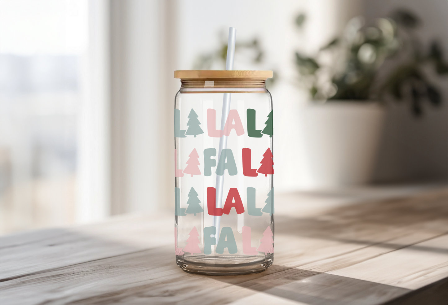 Fa La La Can Glass with Bamboo Lid