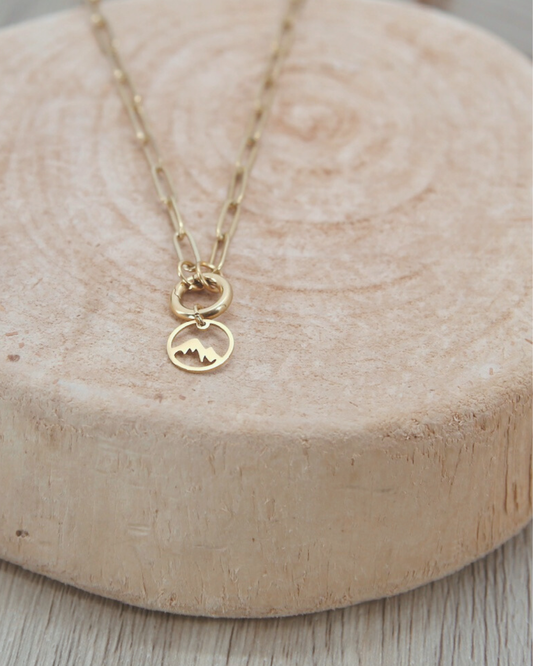 Faith Can Move Mountains Gold Necklace