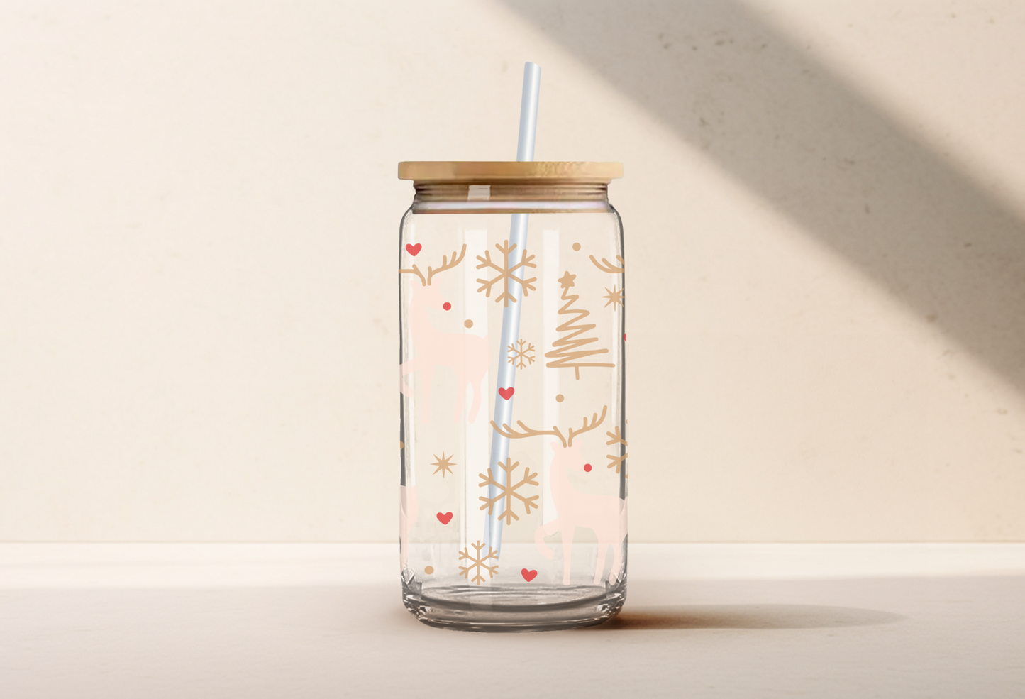 Reindeer Can Glass - Wholesale