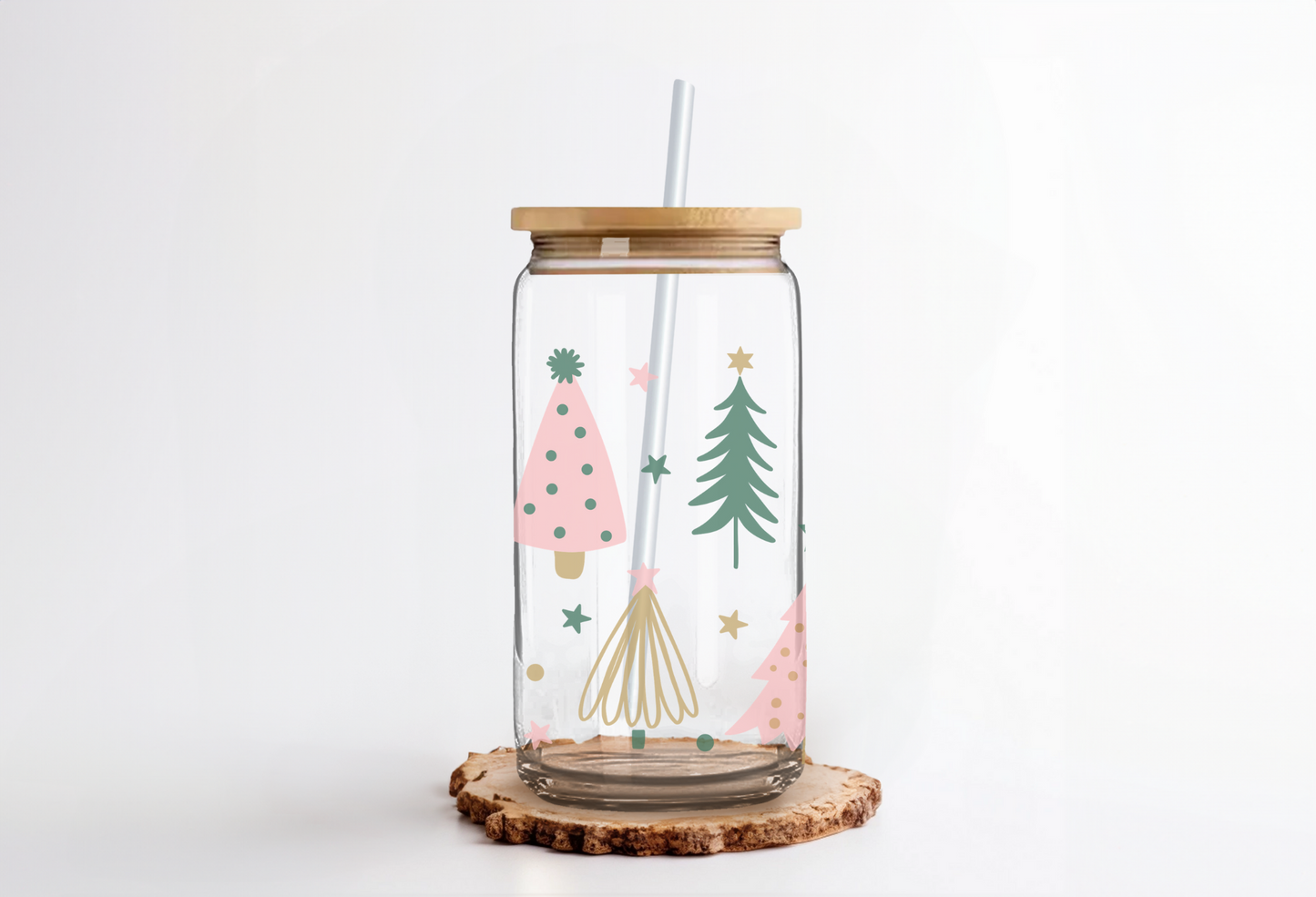 Christmas Tree Can Glass- Wholesale