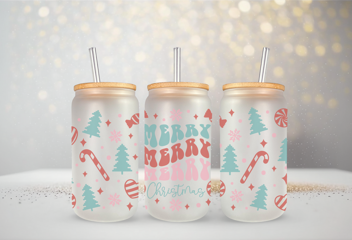 Merry Christmas Glass - Wholesale