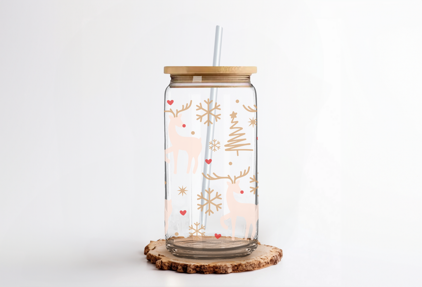 Reindeer Can Glass - Wholesale