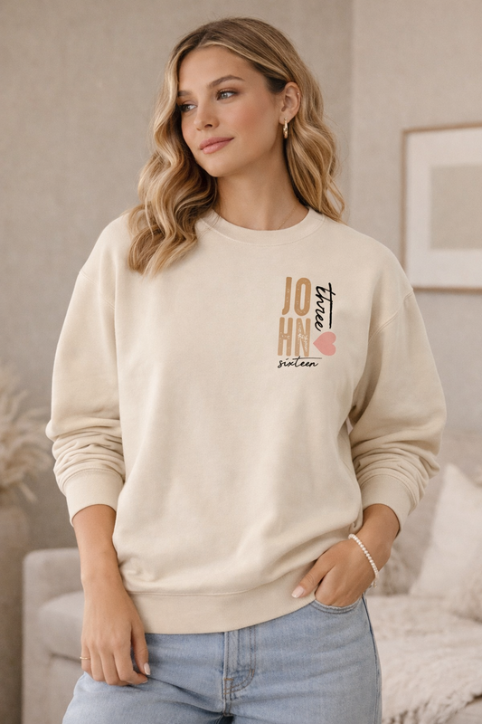 John 3:16 Crewneck – Rebekah Scott Designs x The Inspiration Haven