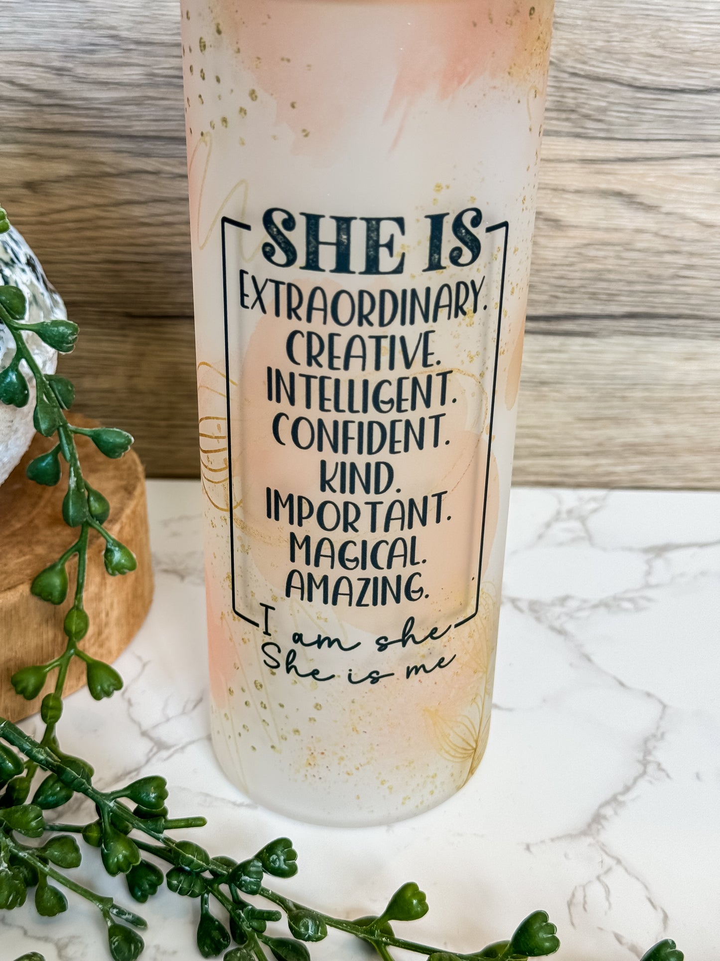 25 oz She Is Glass-Wholesale