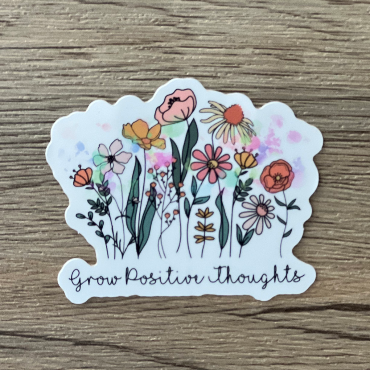 Positive Sticker Growing Grow Positive Thoughts Waterproof Sticker – The Inspiration Haven