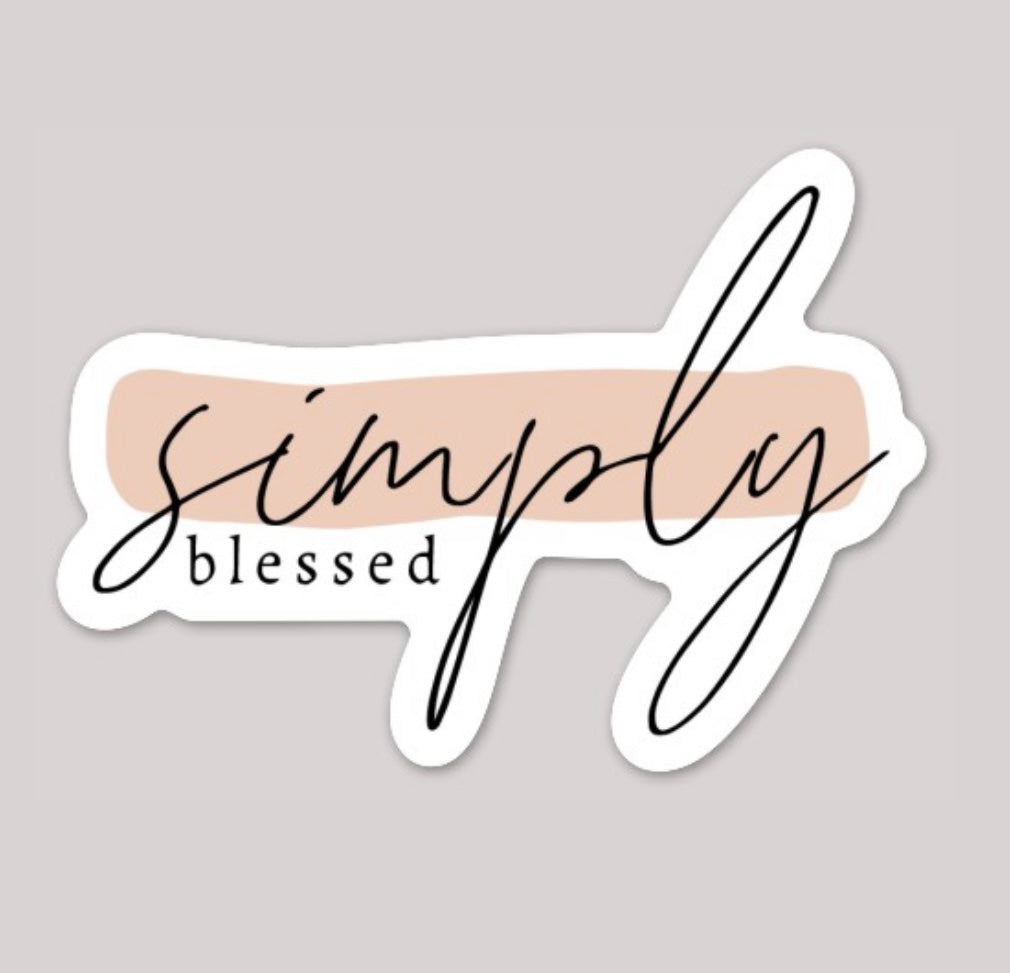 Simply Blessed Decal - Wholesale