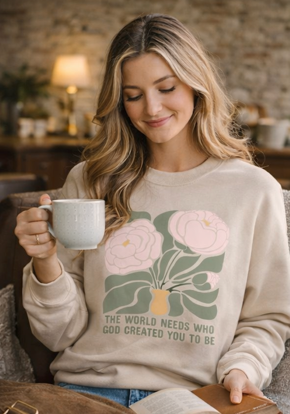 Created to Be Floral Crewneck