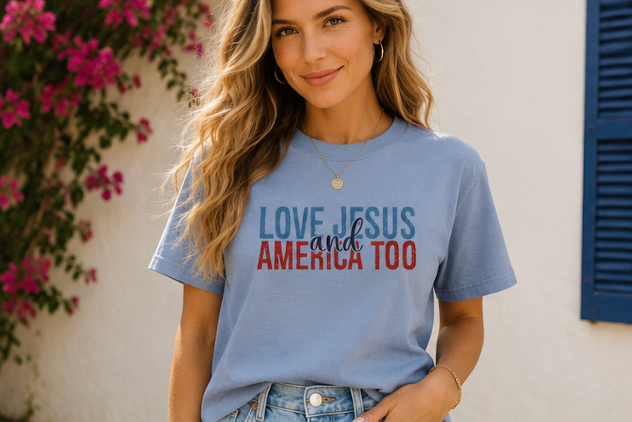 Loves Jesus and America Too T-shirt