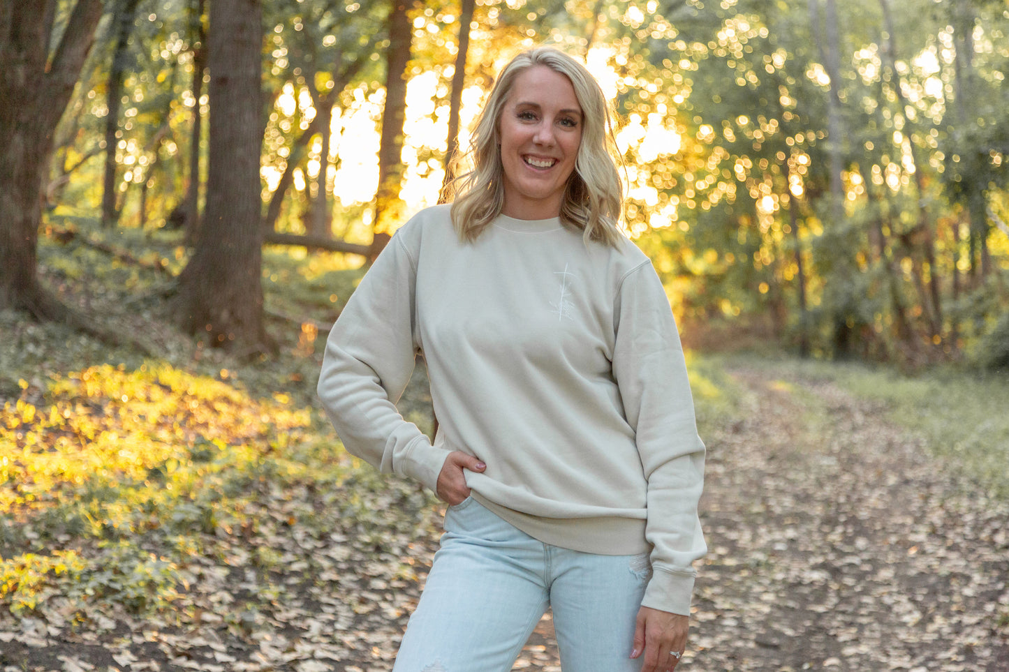 Blessed Cross Crewneck Sweatshirt - Wholesale