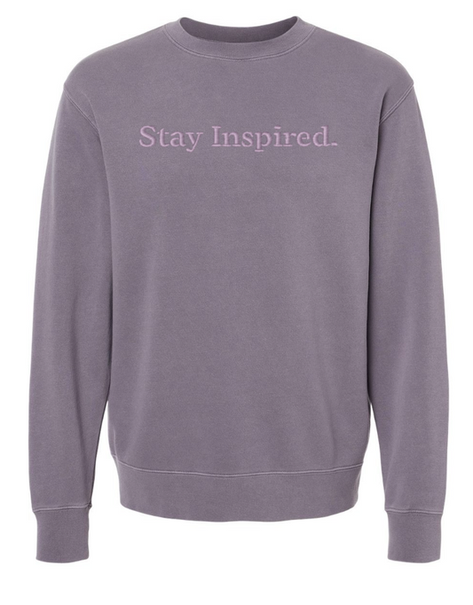 Stay Inspired Embroidered Crewneck